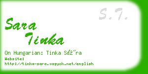 sara tinka business card